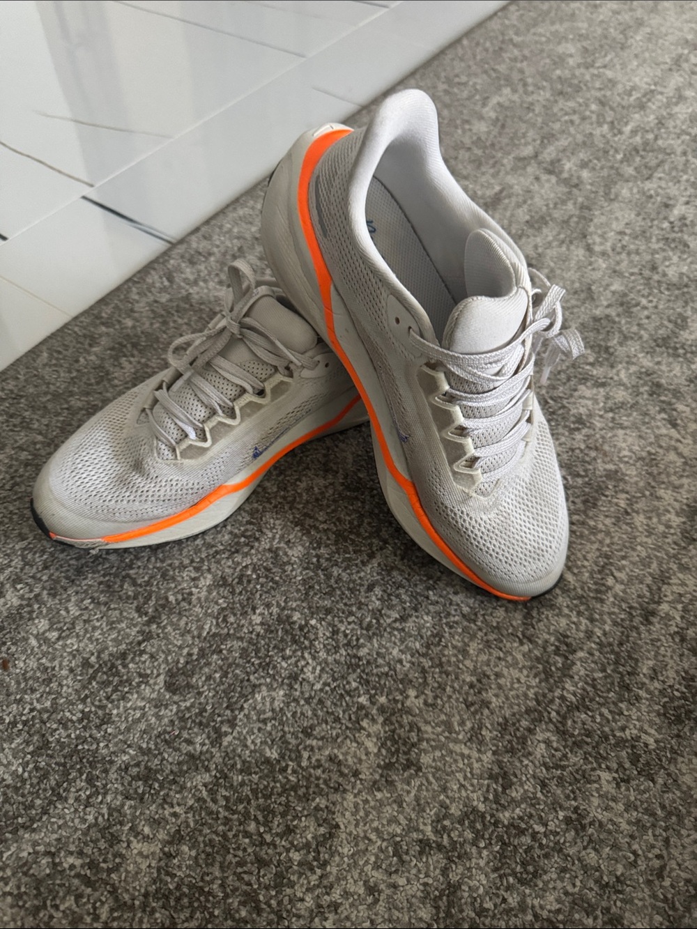 Nike Kids White and Orange Sneakers